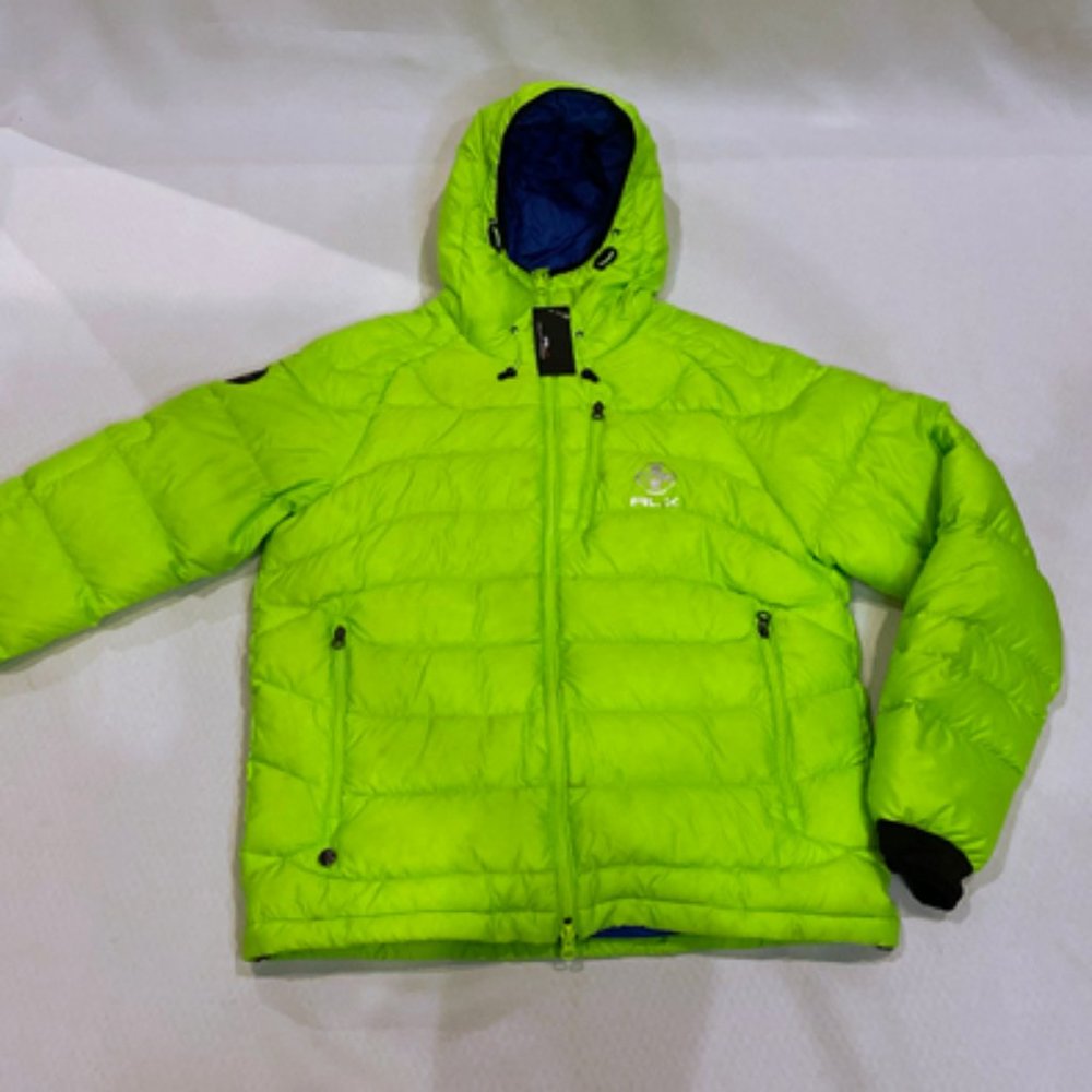 RLX Ralph Lauren New Men's Nylon Glacier Down Jacket Rescue Green